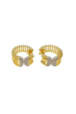 Amy Gold Taşlı Küpe - (1)