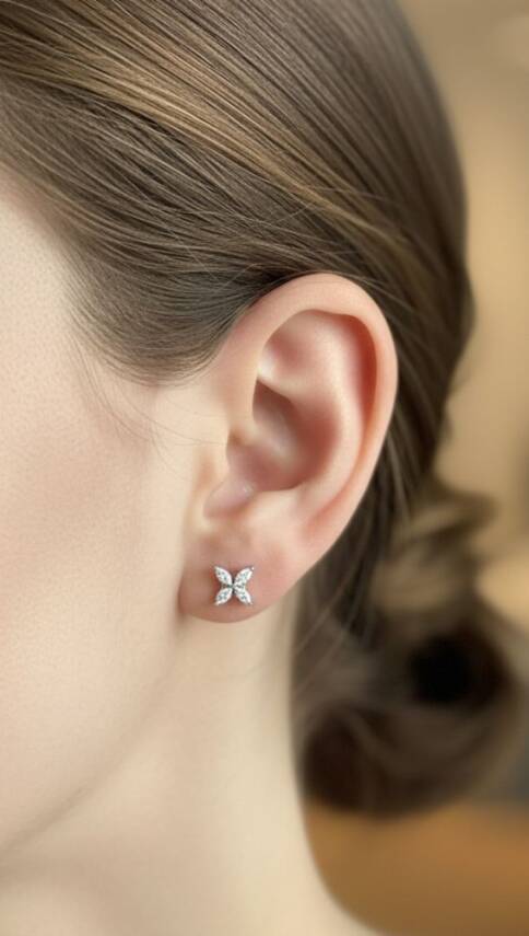 Ann Flower Küpe - 1