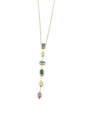 Any Renkli Taşlı Kolye - 