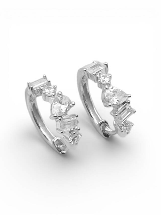 Ashley Minimal Taşlı Küpe - 1