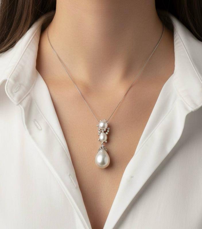 Bianca İthal İncili Kolye - 1