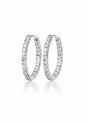 Bleu 2,5 cm Halka Küpe İthal - Nihan Dulon