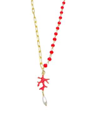 Carey Kırmızı Taşlı Kolye - Nihan Dulon