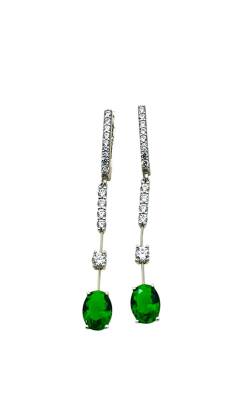 Carleen Zümrüt Taşlı Küpe - Nihan Dulon