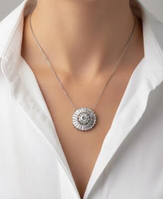 Carmen Siyah Montür Baget Taşlı Kolye - Nihan Dulon