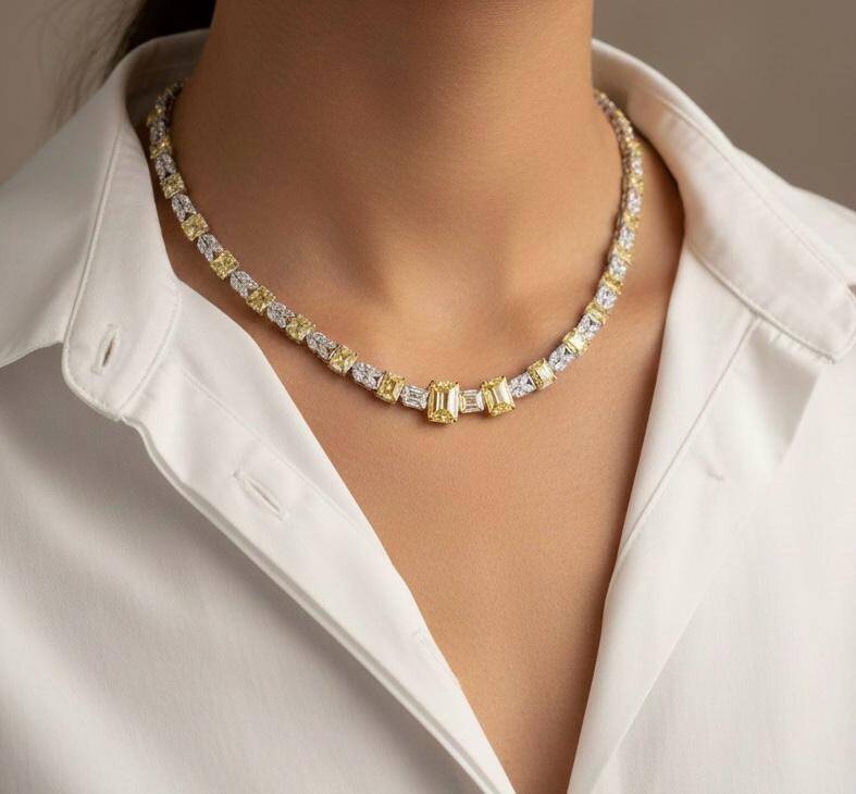 Carolina İtalyan Sarı Safir Kolye - 1