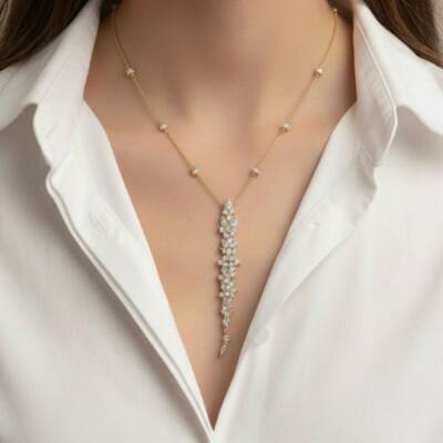 Clara Gold Renk Kolye - Nihan Dulon