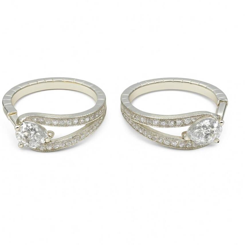 Clara Modern Halka Küpe - 2