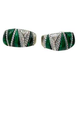 Daija Yeşil Mineli Halka Küpe - Nihan Dulon