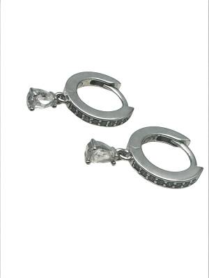 Damla Taşlı Halka Küpe - Nihan Dulon