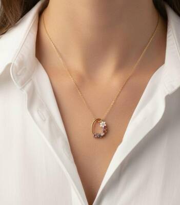 Darla Çiçek Figürlü Kolye - Nihan Dulon