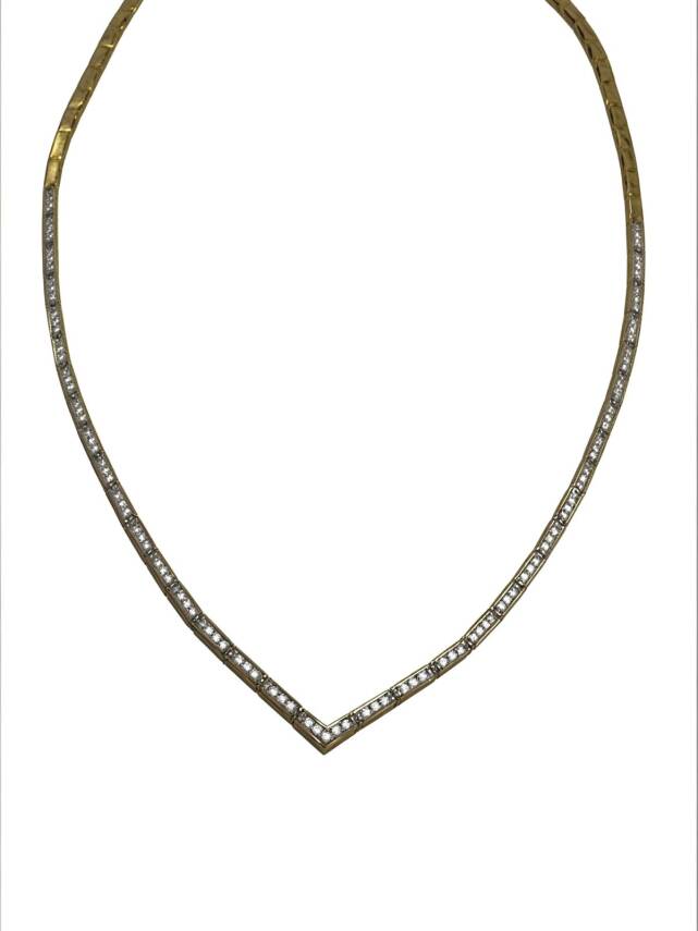 Diana Gold Taşlı Kolye - 1