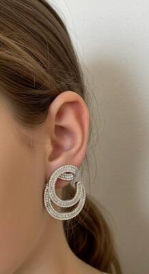 Diana İthal Baget Taşlı Küpe - 