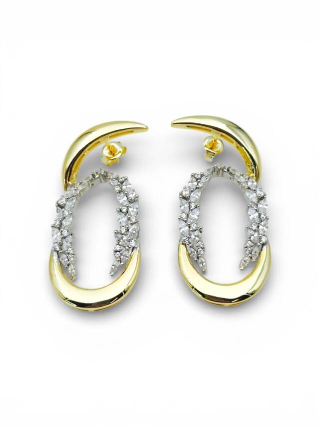 Diana Modern Taşlı Küpe - 1