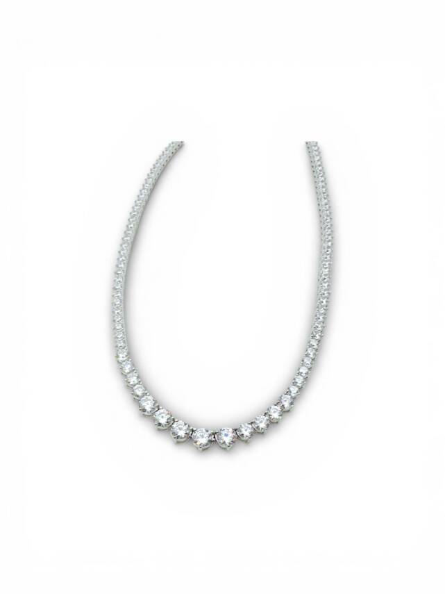 Diana Swarovski Taşlı İthal Kolye - 1