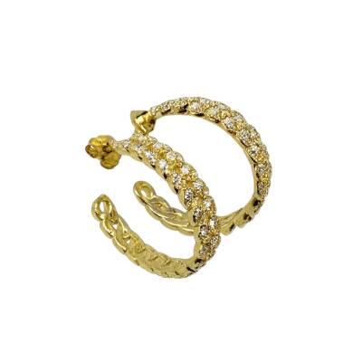 Diana taşlı Halka Küpe - Nihan Dulon (1)