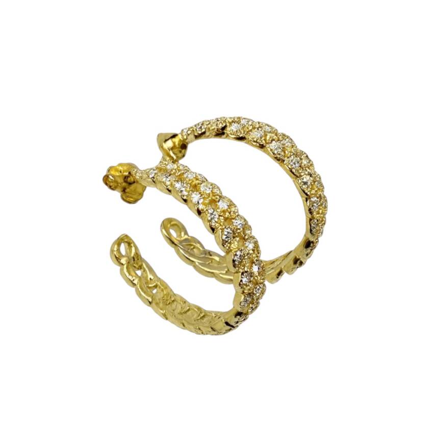 Diana taşlı Halka Küpe - 2