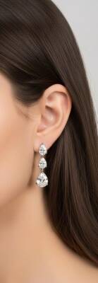 Drop Trio Mazonit Küpe İthal - Nihan Dulon