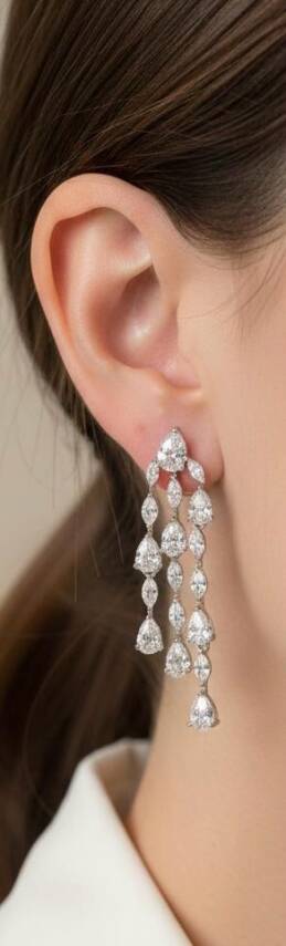 Eleni Trio Damla Küpe İthal - 1