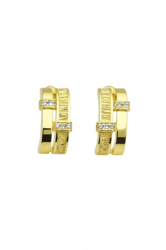 Emma Gold Renk Küpe - 2