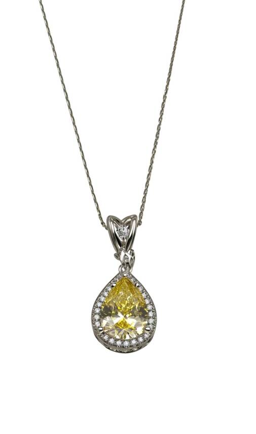 Emma Sarı Safir Damla Küpe - 1