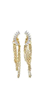 Ena Gold Renk Sallantılı Küpe - Nihan Dulon