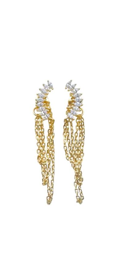 Ena Gold Renk Sallantılı Küpe - 1