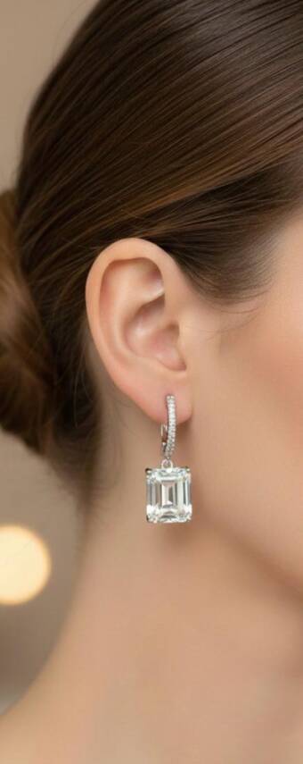 Eva Baget taşlı İtalyan Küpe - 1