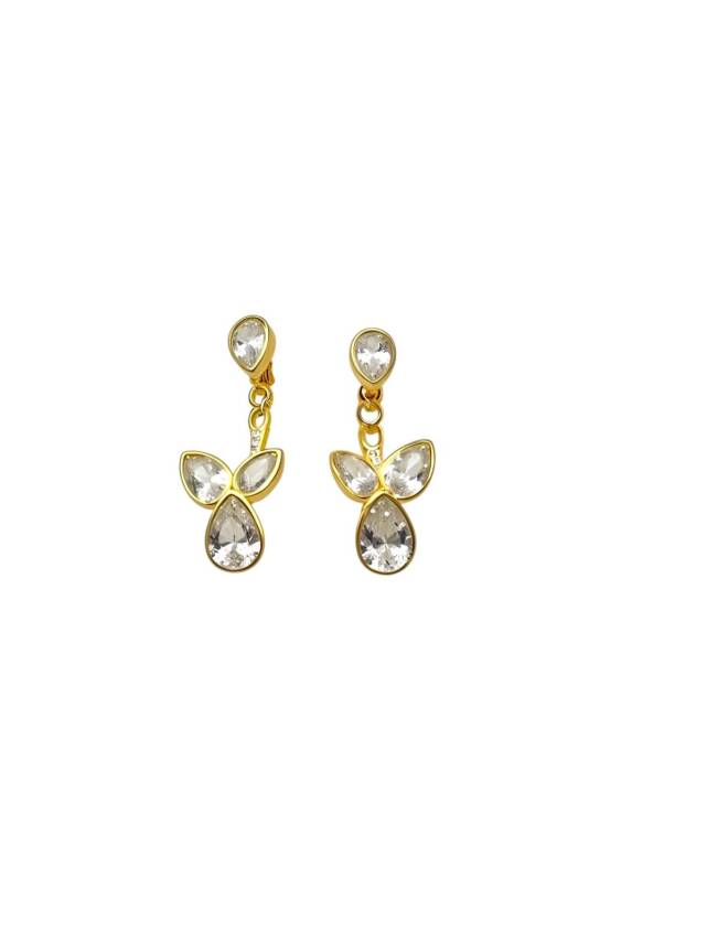 Fleur Kristal Taşlı Damla Küpe - 1