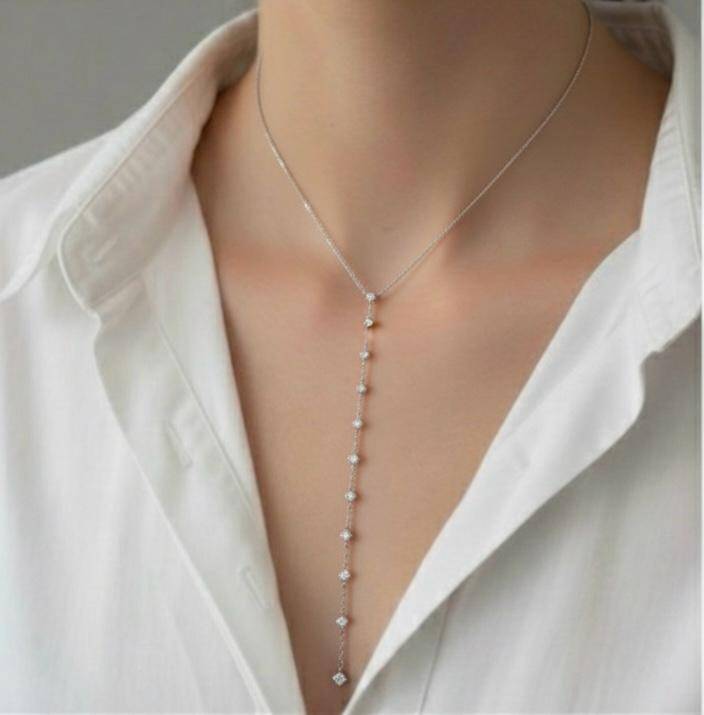 Frances Damla Taşlı Kolye - 1