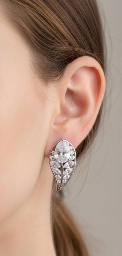 Gloria Mazonit Taşlı Küpe - 1