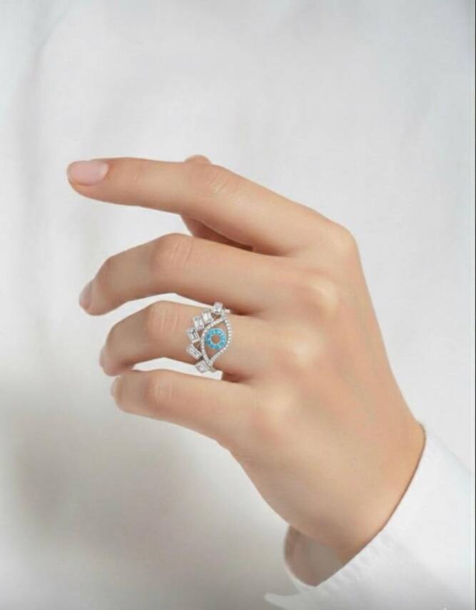 Gwen Taşlı Göz Yüzük - 1