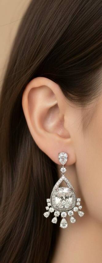 HELEN Mazonit Lora İthal Küpe - 1