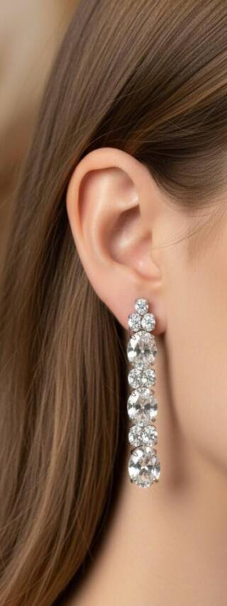 HELEN Mazonit Luna Süzme Küpe - 1