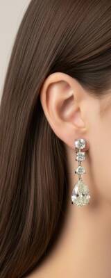 HELEN Mazonit Sallamalı Drop Küpe - Nihan Dulon