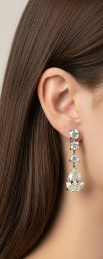 HELEN Mazonit Sallamalı Drop Küpe - 1