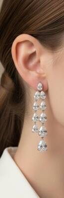 Hera Salkım Damla Küpe İthal - Nihan Dulon