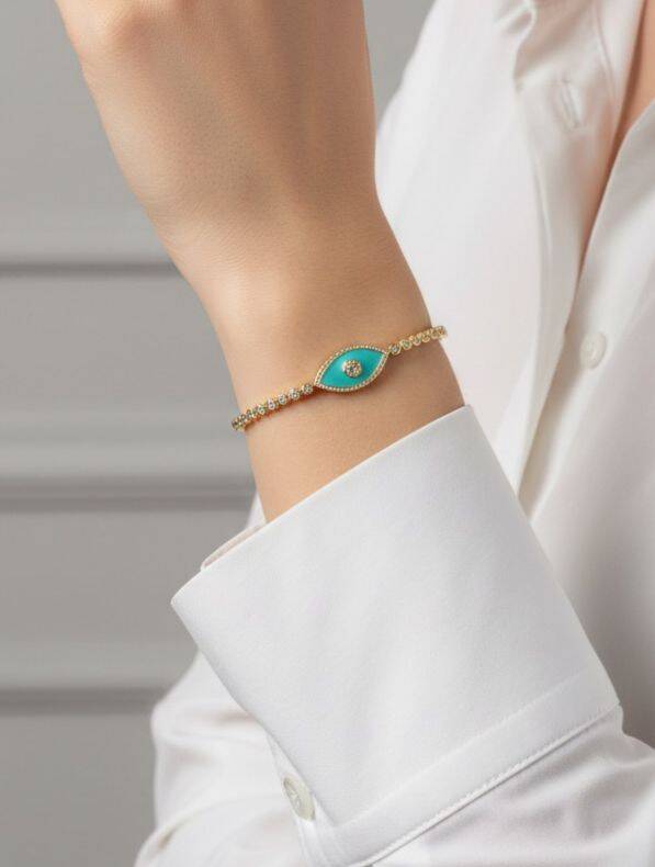 Holly Mavi Taşlı Bileklik - 1