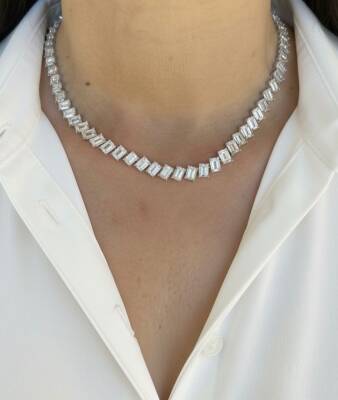 LUCY İthal Mazonit Baget Taşlı Kolye - Nihan Dulon