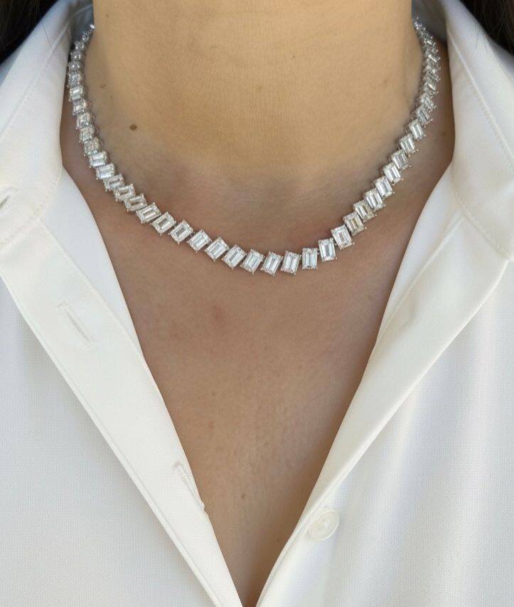 LUCY İthal Mazonit Baget Taşlı Kolye - 1