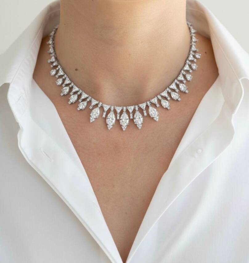 LUCY İthal Mazonit DamlaTaşlı Kolye - 1