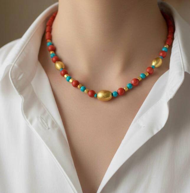 Jane Mercan Taşlı Kolye - 1