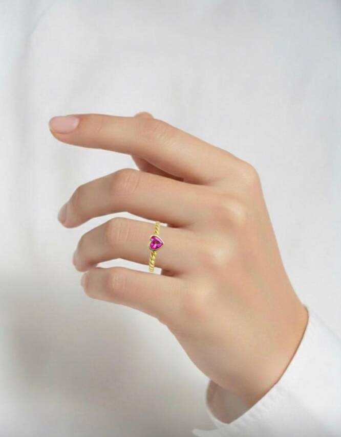 Jenny Kırmızı TaşlıYüzük - 1