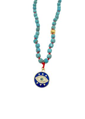 Jess 1 Mavi Turukuaz Kolye - 