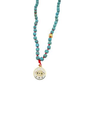 Jess 2 Mavi Turukuaz Kolye - 