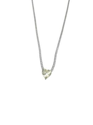 Jess Sarı Taşlı İthal Kolye - 