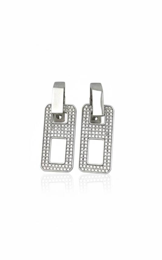 Joie Beyaz Taşlı Küpe - 2