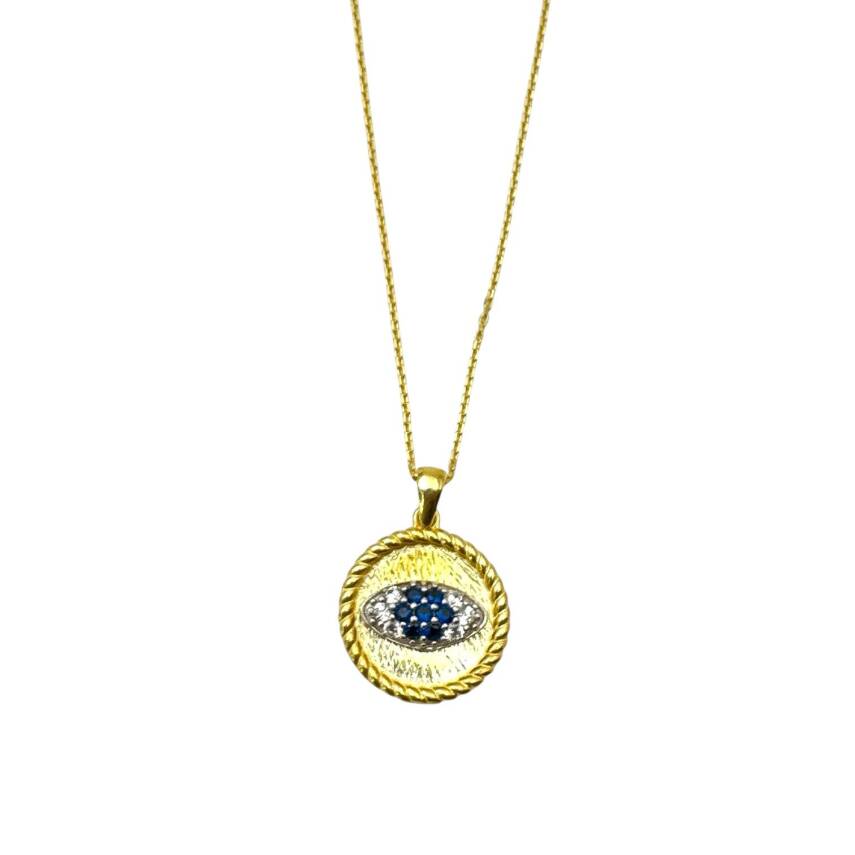 joie Gold Mavi Taşlı Kolye - 1