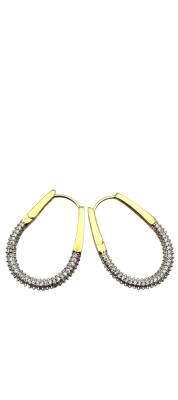 Joie Taşlı Halka Küpe - Nihan Dulon