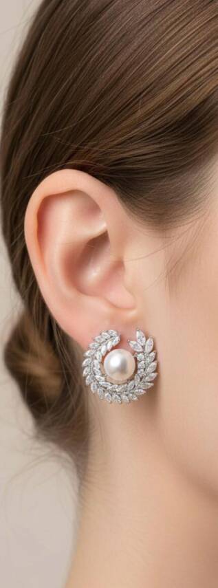 Jolie İncili Küpe İthal - 1